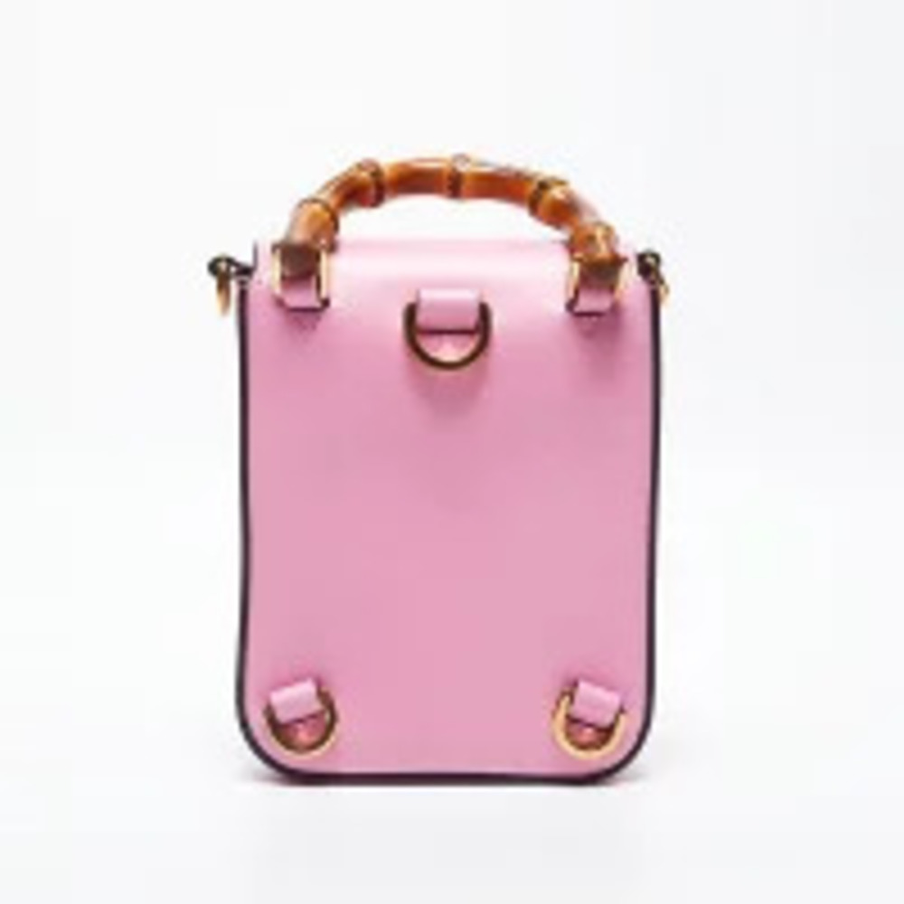 Gucci Bag Bamboo Pink Handle Shoulder Top
